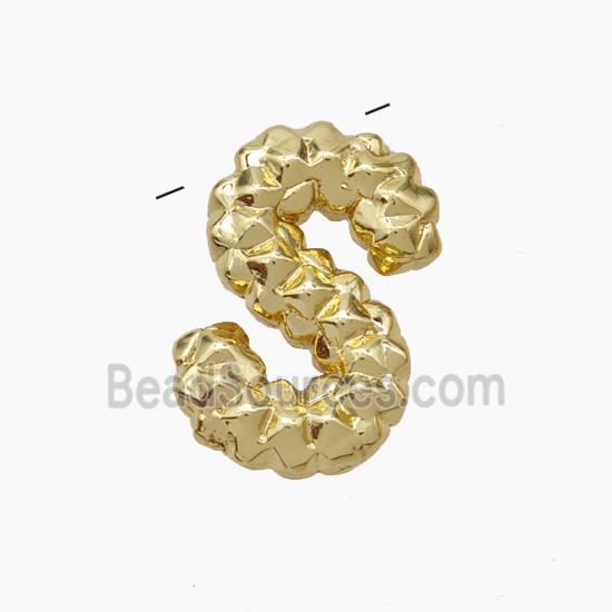 Copper Letter-S Pendant Gold Plated