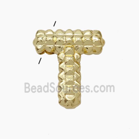 Copper Letter-T Pendant Gold Plated