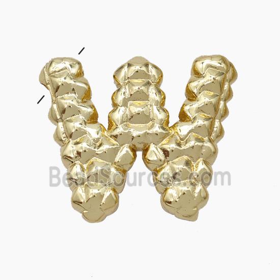 Copper Letter-W Pendant Gold Plated