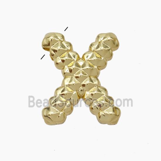 Copper Letter-X Pendant Gold Plated