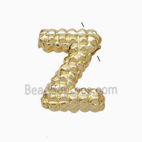 Copper Letter-Z Pendant Gold Plated