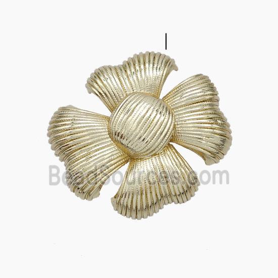 Copper Flower Pendant Gold Plated