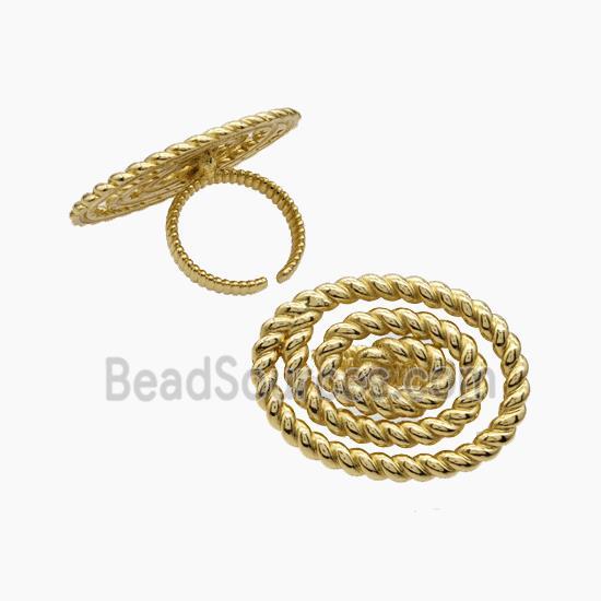 Copper Spiral Rings Gold Plated