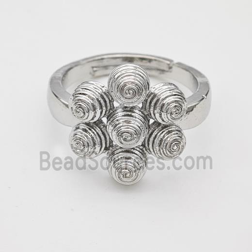 Copper Rings Rebirth Adjustable Platinum Plated