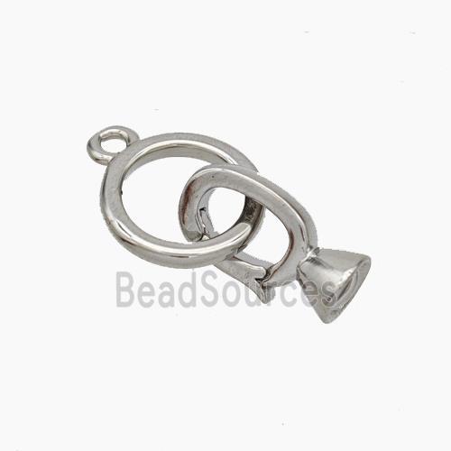 Copper Clasp Cord-End Platinum Plated