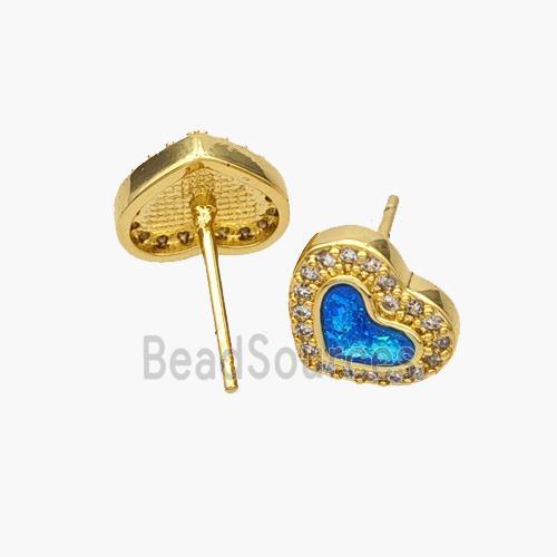 Copper pendant Pave opal bead, 18K Gold Plated