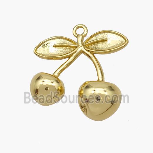 Copper Cherry Pendant Gold Plated