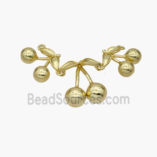 Copper Cherry Pendant Gold Plated
