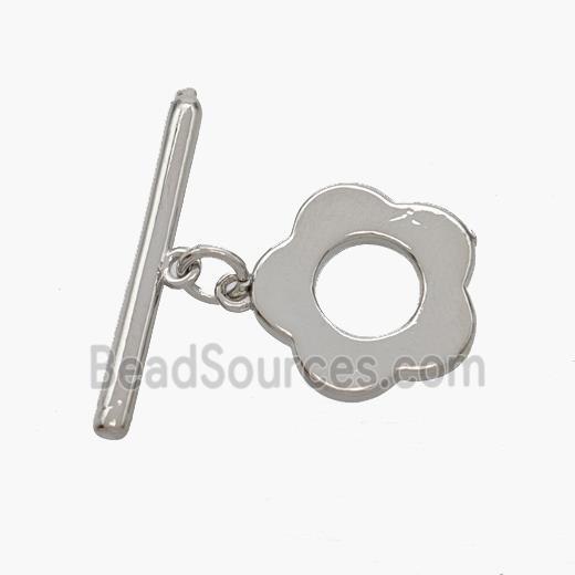 Copper Toggle Clasp Platinum Plated