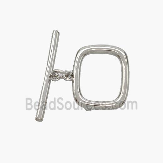 Copper Toggle Clasp Platinum Plated