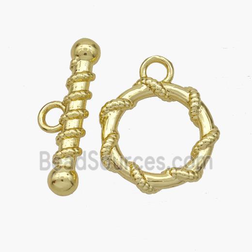 Copper Toggle Clasp Gold Plated