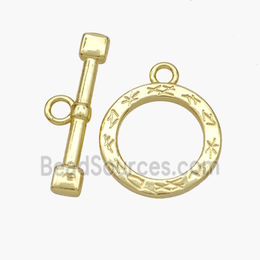 Copper Toggle Clasp Gold Plated