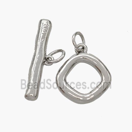 Copper Toggle Clasp Platinum Plated