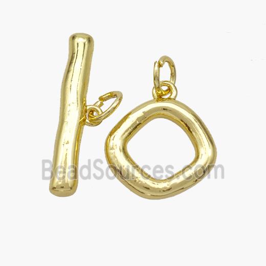 Copper Toggle Clasp Gold Plated