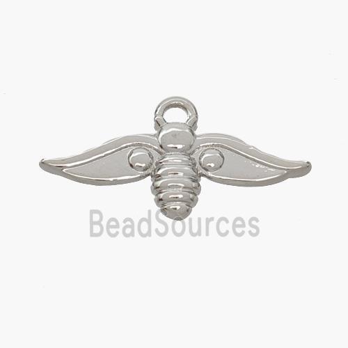 Copper Honeybee Pendant Platinum Plated