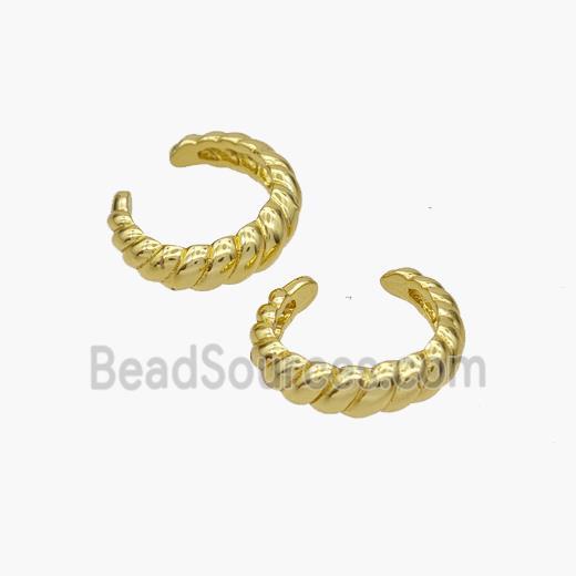 Copper Clip Earrings Gold Plated