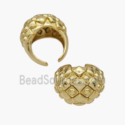 Copper Clip Earrings Gold Plated