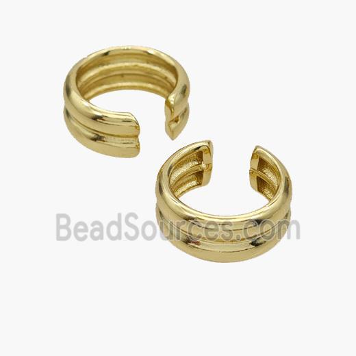 Copper Clip Earrings Gold Plated