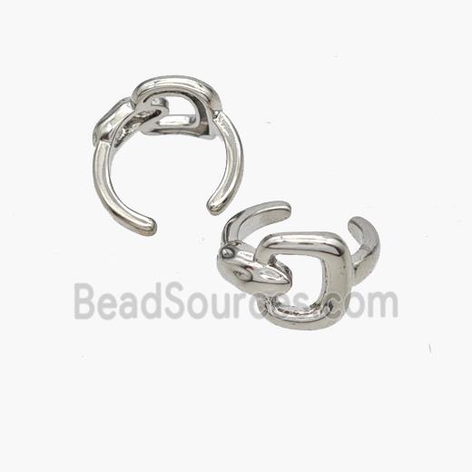 Copper Clip Earrings Platinum Plated