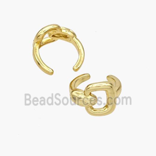 Copper Clip Earrings Gold Plated