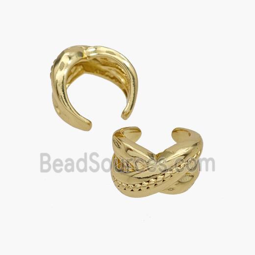 Copper Clip Earrings Gold Plated