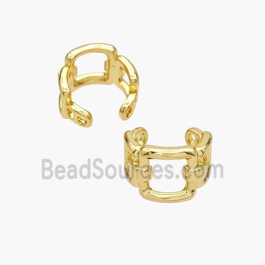 Copper Clip Earrings Gold Plated