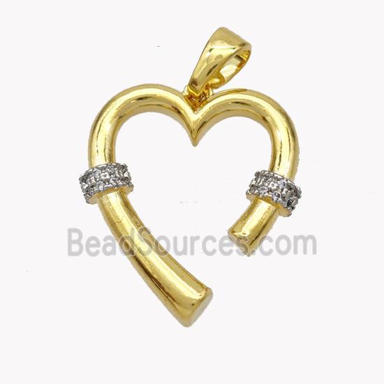 Copper Heart Pendant Gold Plated