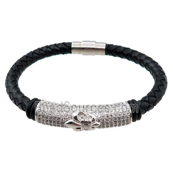 PU leather bracelets with magnetic clasp