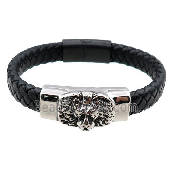 PU leather bracelet with magnetic clasp