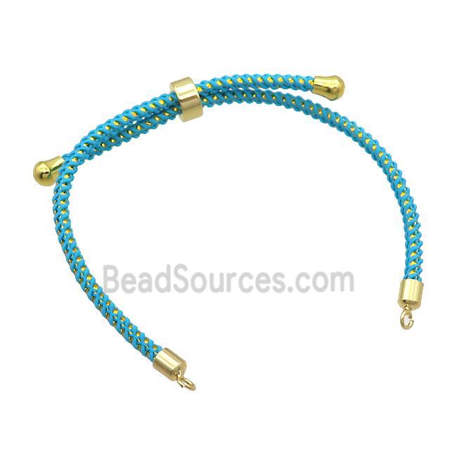 Aqua Nylon Bracelet Chain