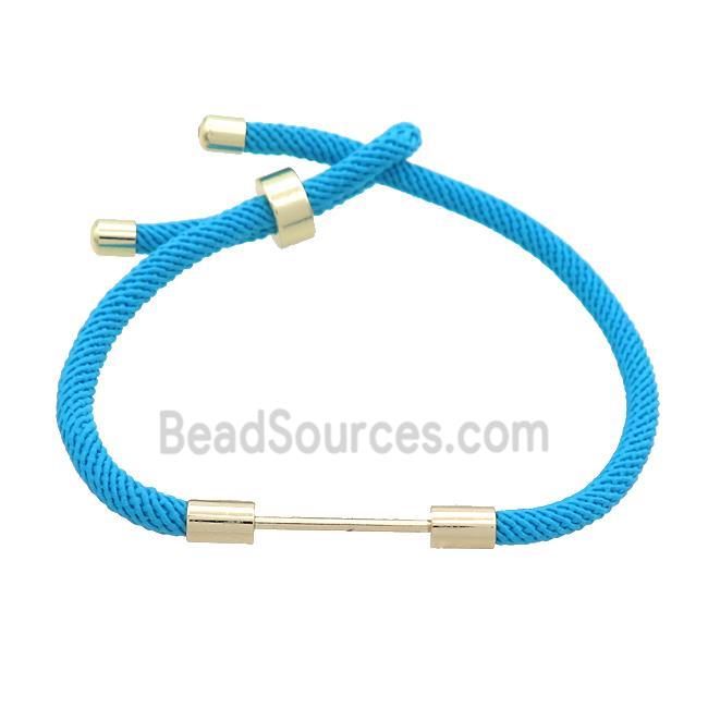 Aqua Nylon Bracelet Chain