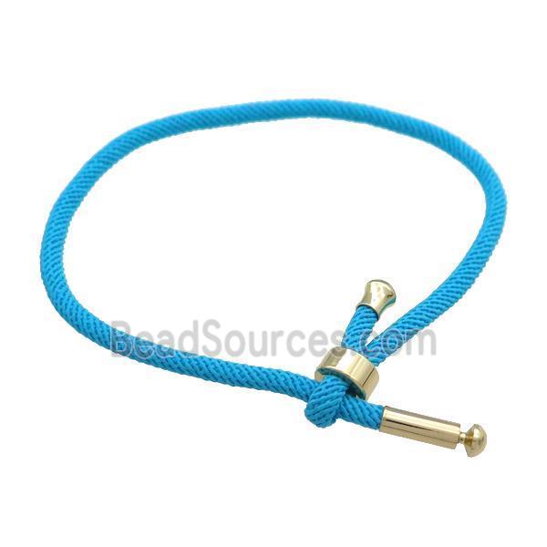 Blue Nylon Bracelet Adjustable