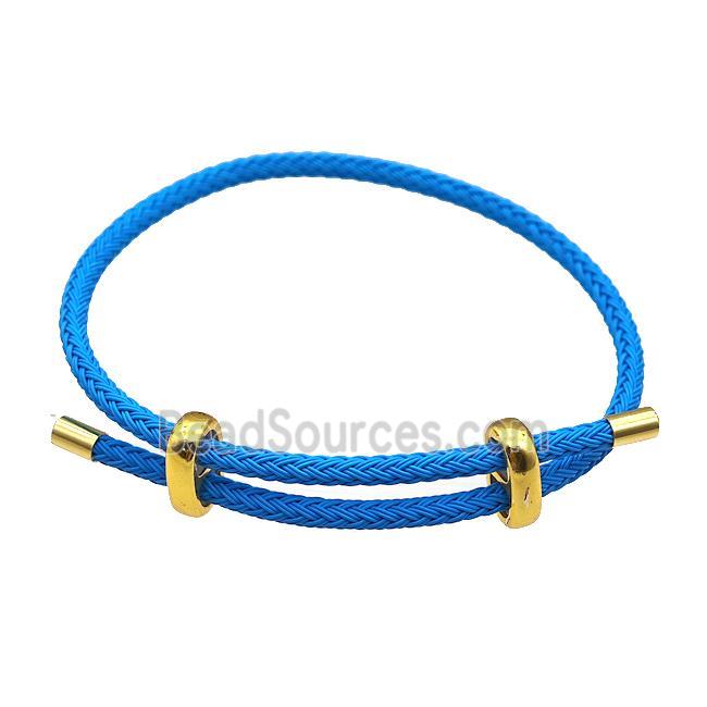 Skyblue Tiger Tail Steel Bracelet Adjustable