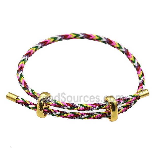 Tiger Tail Steel Bracelet Adjustable Multicolor