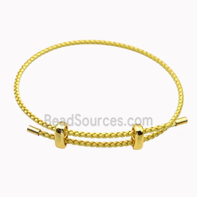 Golden Nylon Cord Bradelet Adjustable