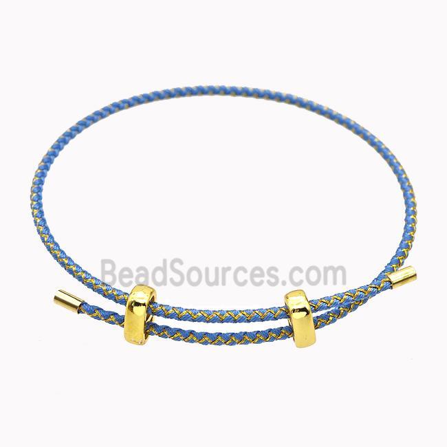 Blue Nylon Cord Bradelet Adjustable