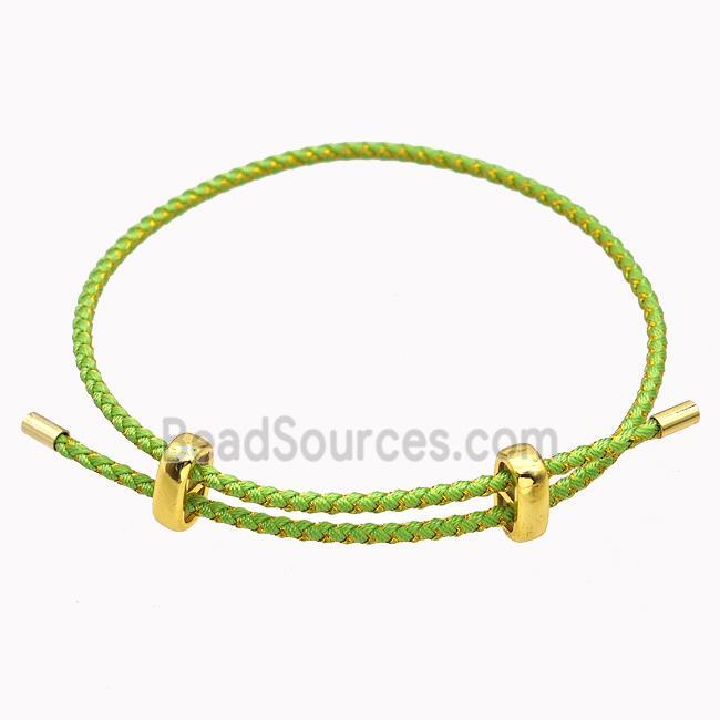 Green Nylon Cord Bradelet Adjustable