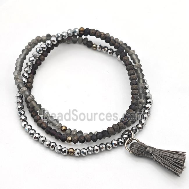 Chinese Crystal Glass Bracelets Stretchy