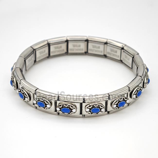 Stainless Steel Module Bracelet Oval