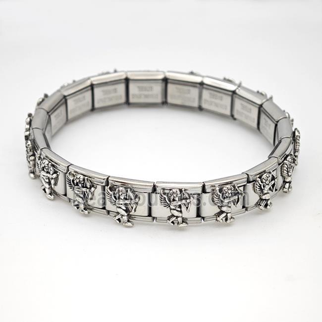 Stainless Steel Module Bracelet Cupid