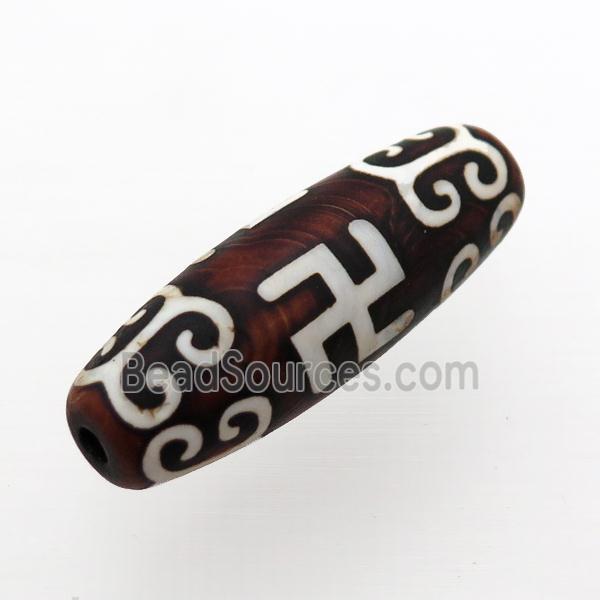 tibetan DZi Agate barrel beads