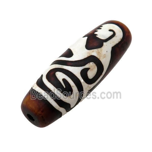 tibetan DZi Agate barrel beads