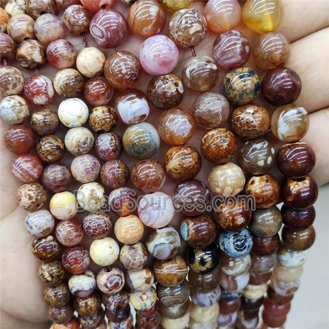 Ancient Cellar Agate Beads Smooth Round