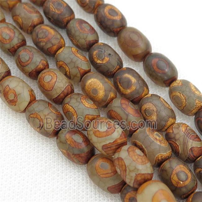 Tibetan Agate barrel beads, eye