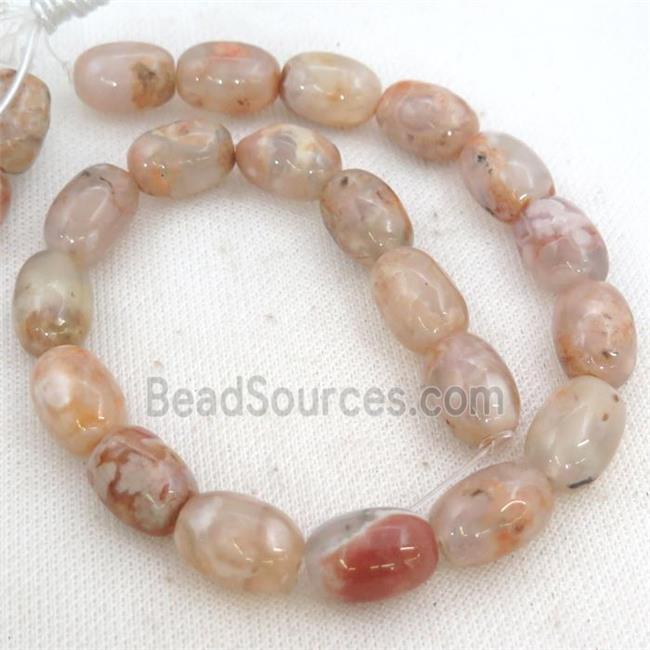 Cherry Agate barrel Beads