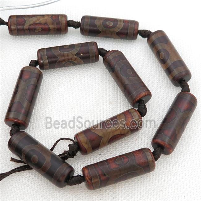 Tibetan Agate tube beads, eye