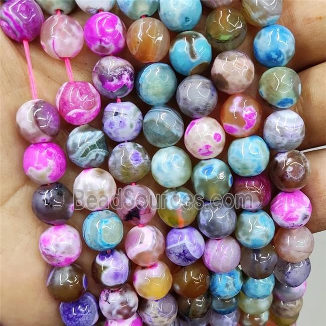 mix Agate Beads, dye, faceted round