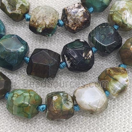 green Ocean Jasper Beads, freeform