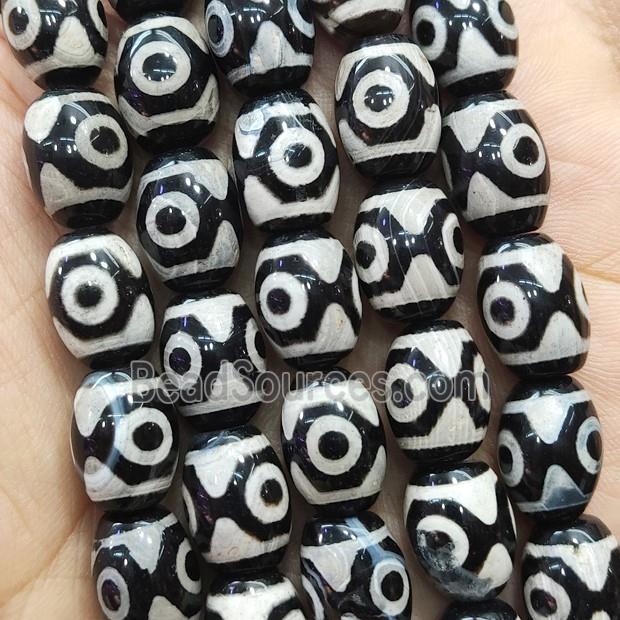 tibetan agate barrel beads, eye