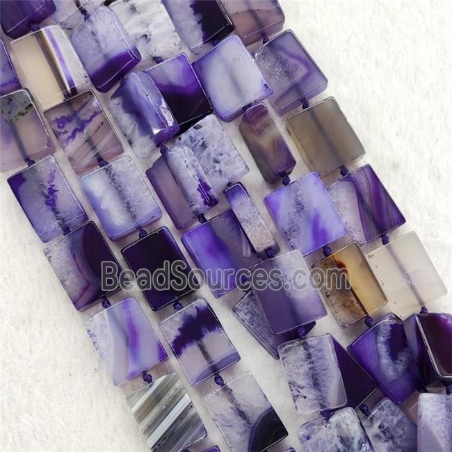 Purple Agate Rectangle Beads Dye